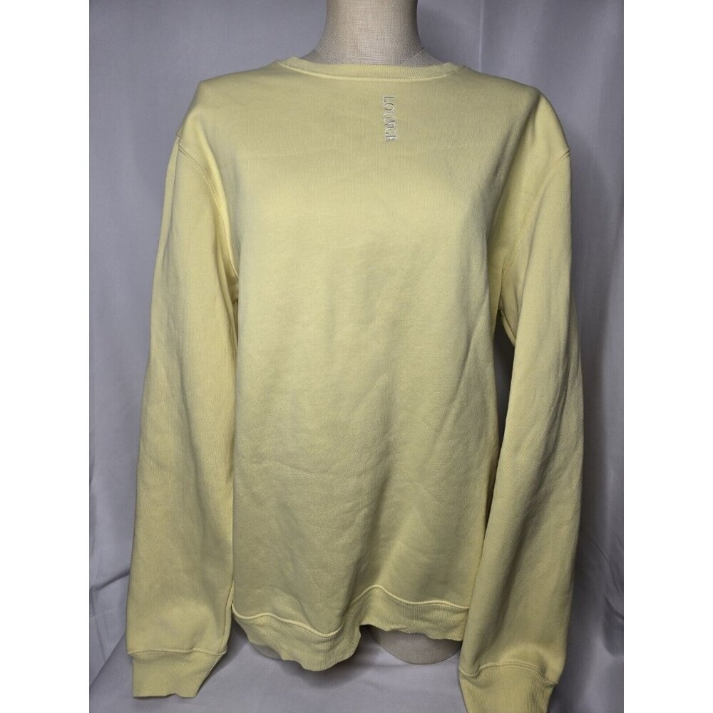 Lounge Apparel Yellow Pullover Sweatshirt Lounge Print Athlesiure Size XL
